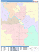 Cedar Rapids Digital Map Color Cast Style